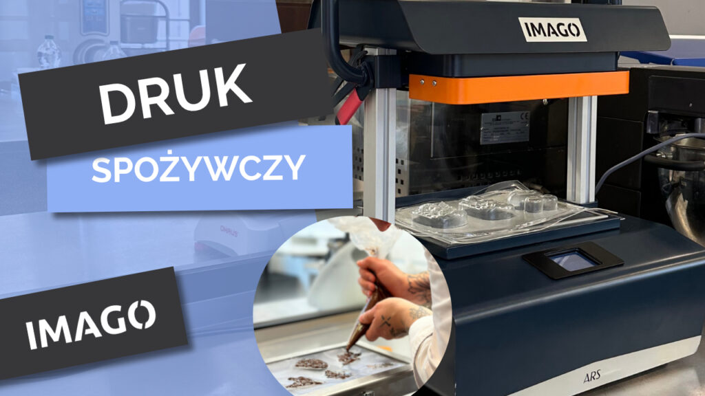 Urządzenie Shaper ARS firmy Imago Printer, specjalizujące się w formowaniu skomplikowanych kształtów cukierniczych.